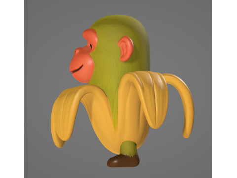Chimpanzini banananini - Animado 3D Принт Модель