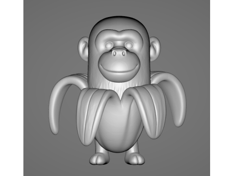 Chimpanzini banananini - Animado 3D Принт Модель