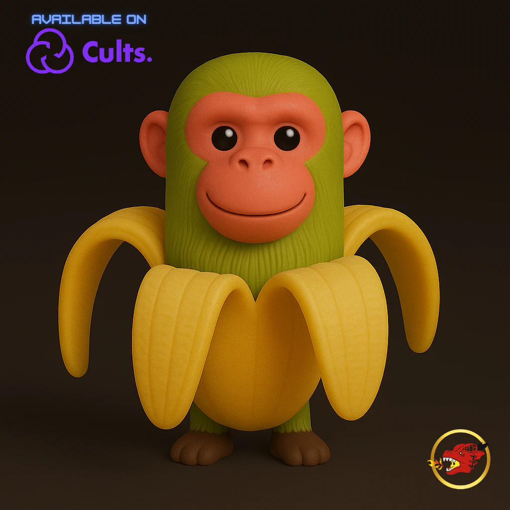 Chimpanzini banananini - Animado 3D Print Model .c4d .max .obj .3ds .fbx .stl .blend 