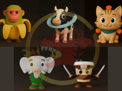 Italienische Braunrot-Sammlung 2 3D Druckmodell