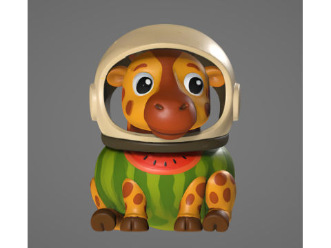 Giraffa Celeste Viaggio Agreste - Animado STL 3D-Druckmodell