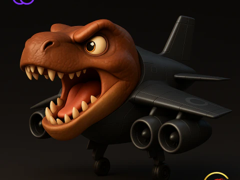 Nuclearo Dinossauro &ndash; Animierte STL 3D Druckmodell