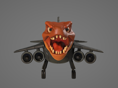 Nuclearo Dinossauro - Animado STL 3D प्रिंट मॉडल