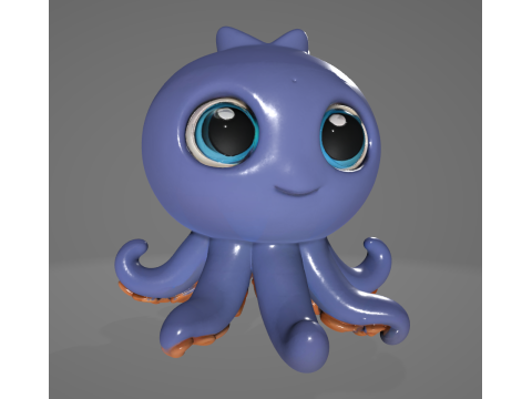 Blueberrinni Octopussini - Animado STL Modelo de impresión 3D