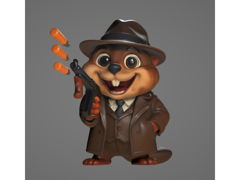 Bobrito Bondito - Animado STL 3D Print Model