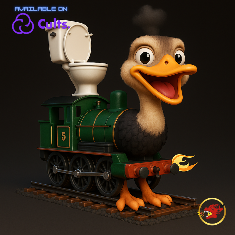 TRENOSTRUZZO TURBO 3000 Animado STL 3D Print Model .c4d .max .obj .3ds .fbx .stl .blend