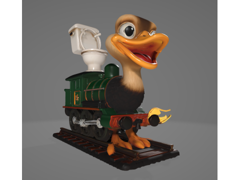 TRENOSTRUZZO TURBO 3000 Animado STL 3D Print Model