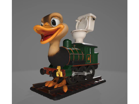 TRENOSTRUZZO TURBO 3000 Animado STL 3D Print Model
