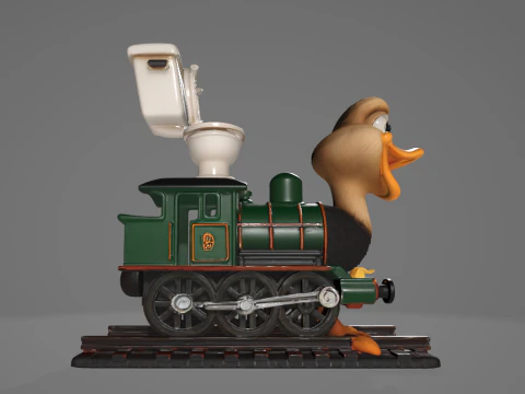 TRENOSTRUZZO TURBO 3000 Animado STL 3D Print Model
