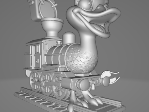 TRENOSTRUZZO TURBO 3000 Animado STL 3D Print Model