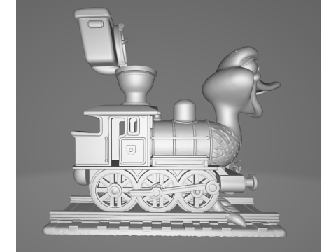TRENOSTRUZZO TURBO 3000 Animado STL 3D Print Model
