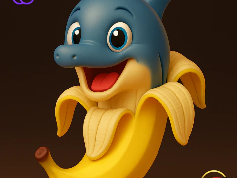 BANANITA DOLFINITA Animado STL Modelo de impresión 3D