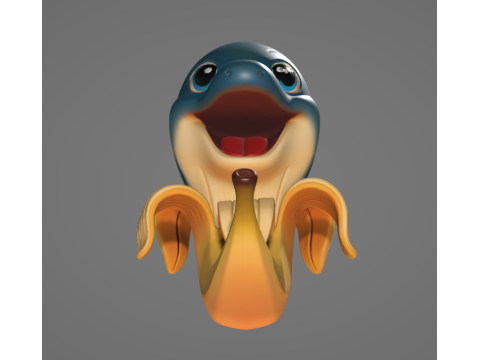 BANANITA DOLFINITA Animado STL Model Cetak 3D