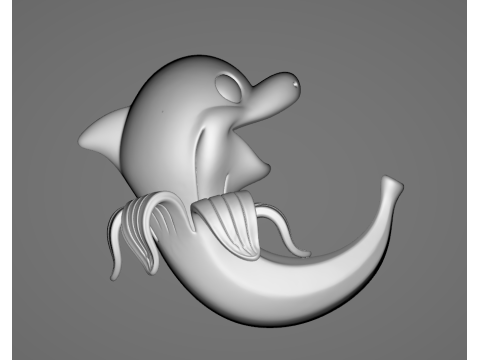 BANANITA DOLFINITA Animado STL Model Cetak 3D