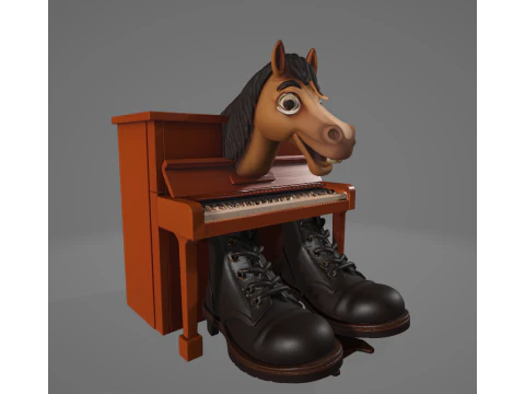 Ecco Cavallo Virtuoso - Animado STL 3D Print Model