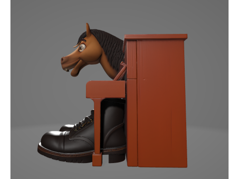Ecco Cavallo Virtuoso - Animado STL 3D प्रिंट मॉडल
