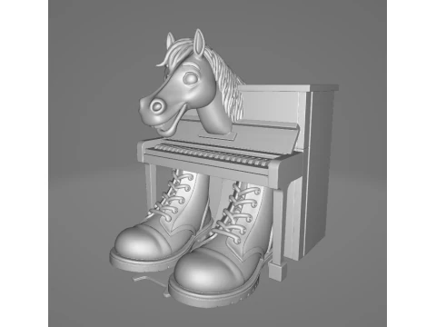 Ecco Cavallo Virtuoso - Animado STL 3D Print Model