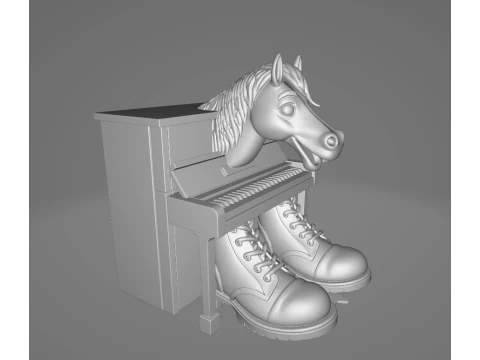 Ecco Cavallo Virtuoso - Animado STL 3D Print Model
