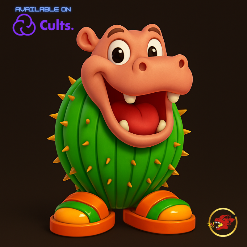 It Cacto Hipoptamo - Animado STL Modelo de Impressão 3D .c4d .max .obj .3ds .fbx .stl .blend 