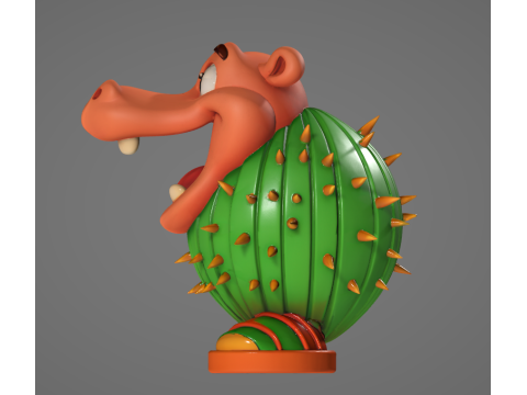 It Cacto Hipoptamo - Animado STL Modelo de Impressão 3D