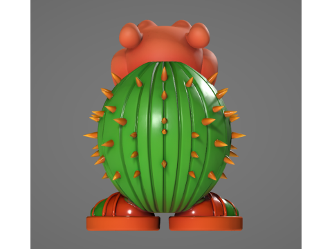 It Cacto Hipoptamo - Animado STL Modelo de Impressão 3D