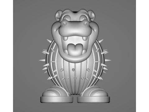 It Cacto Hipoptamo - Animado STL Modelo de Impressão 3D