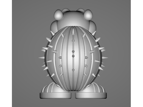 It Cacto Hipoptamo - Animado STL Modelo de Impressão 3D