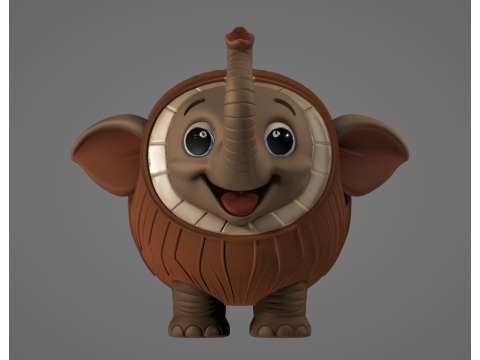 Cocofanto Elefanto - Animado STL 3D Print Model