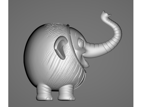Cocofanto Elefanto - Animado STL 3D Print Model
