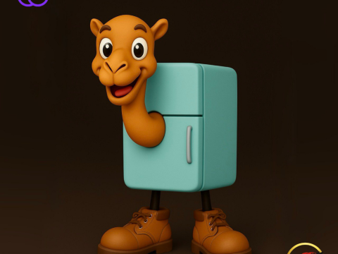 Frigo Camello Buffo Fardello x - Animado STL 3D Print Model