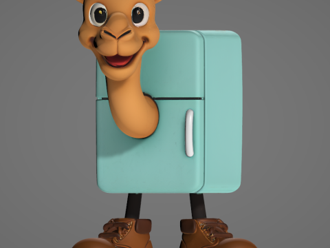 Frigo Camello Buffo Fardello x - Animado STL 3D Print Model