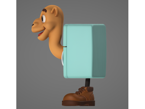 Frigo Camello Buffo Fardello x - Animado STL 3D Print Model