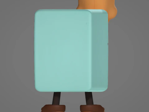 Frigo Camello Buffo Fardello x - Animado STL 3D Print Model