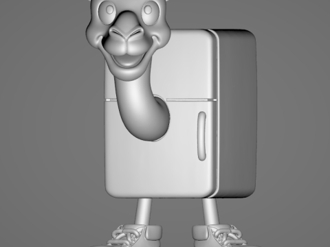 Frigo Camello Buffo Fardello x - Animado STL 3D Print Model