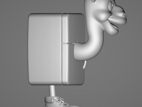 Frigo Camello Buffo Fardello x - Animado STL 3D Print Model