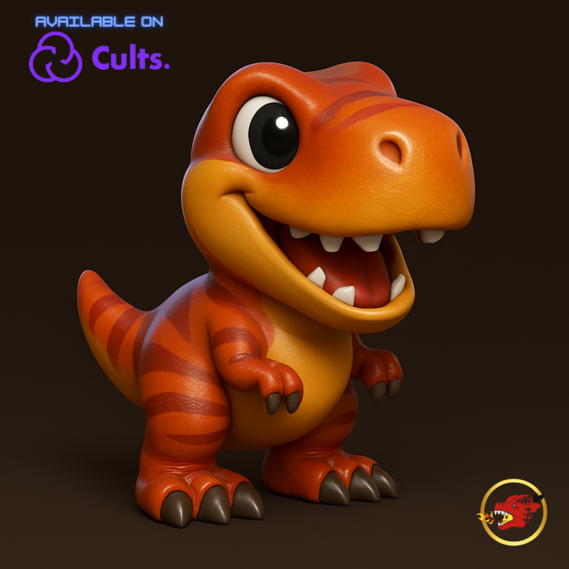 Baby T-Rex - Animado STL Model Cetak 3D .c4d .max .obj .3ds .fbx .stl .blend 
