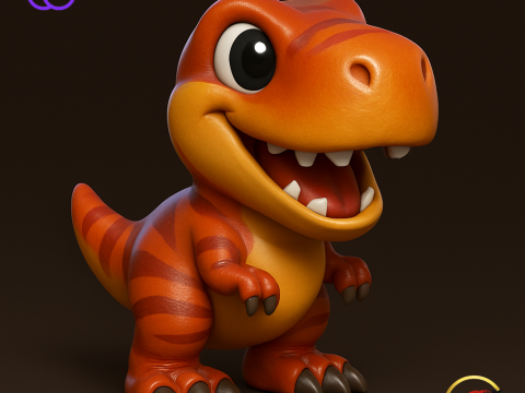 Baby T-Rex - Animado STL Modello di stampa 3D
