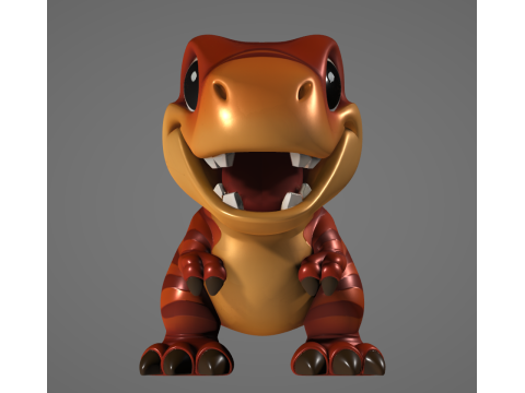 Baby T-Rex - Animado STL Model Cetak 3D