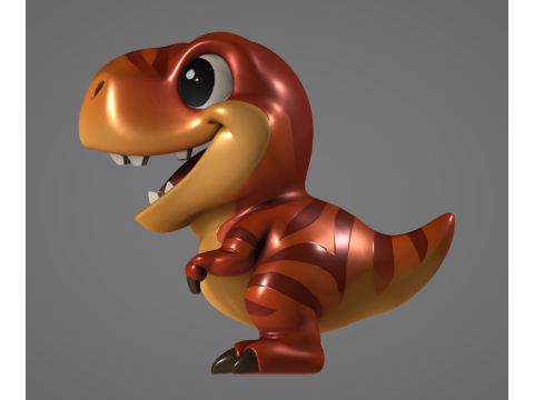 Baby T-Rex - Animado STL Model Cetak 3D