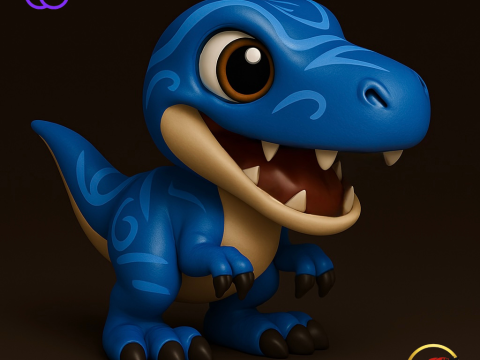 Baby Velocirraptor - Animado STL Modello di stampa 3D