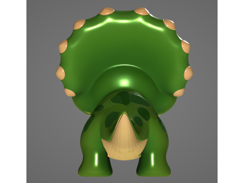 Baby Triceratops - Animado STL 3Dプリントモデル