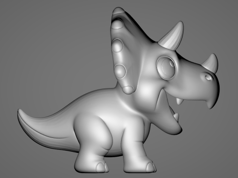 Baby Triceratops - Animado STL 3Dプリントモデル