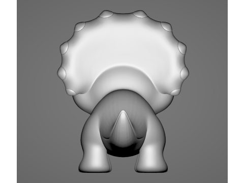 Baby Triceratops - Animado STL 3Dプリントモデル