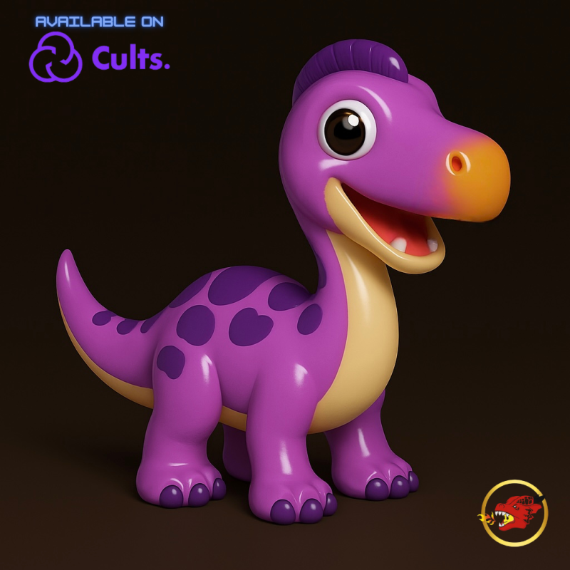 Baby Brachiosaurus - Animado STL Modelo de impresión 3D .c4d .max .obj .3ds .fbx .stl .blend