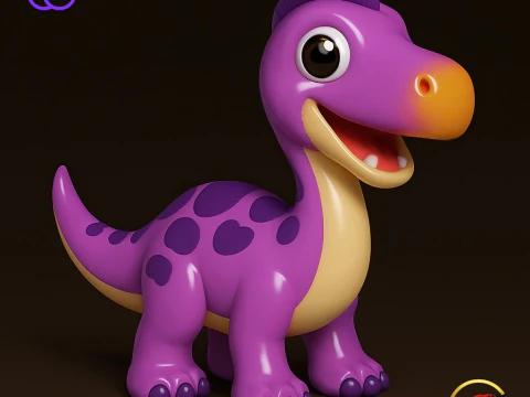 Baby Brachiosauro - Animato STL Modello di stampa 3D