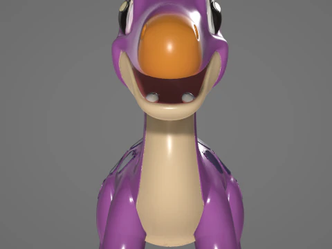 Baby Brachiosaurus - Animado STL 3D Print Model