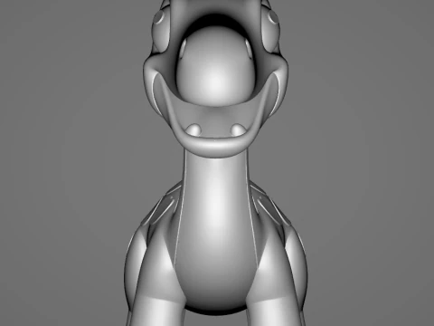 Baby Brachiosaurus - Animado STL 3D Print Model