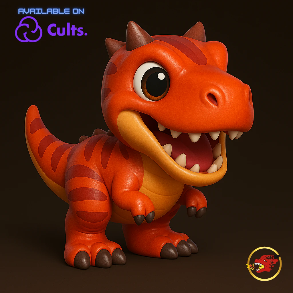 Baby Carnotaurus - Animado STL 3D Print Model .c4d .max .obj .3ds .fbx .stl .blend