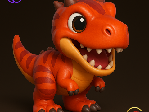 Baby Carnotaurus - Animado STL Modello di stampa 3D