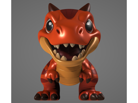 Baby Carnotaurus - Animado STL 3D Print Model